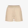 Pantalones cortos de sudadera orgánicos para mujer - Beige miel
