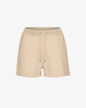 Pantalones cortos de sudadera orgánicos para mujer - Beige miel