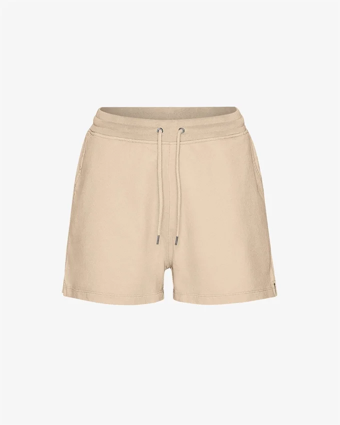 Pantalones cortos de sudadera orgánicos para mujer - Beige miel