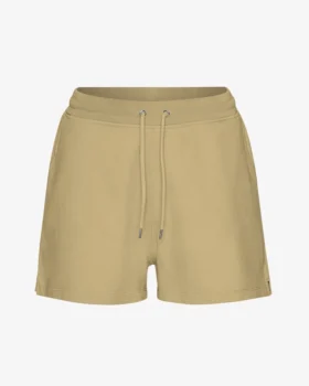 Pantalones cortos de sudadera orgánicos para mujer - Caqui desierto