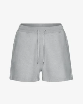 Pantalones cortos de sudadera orgánicos para mujer - Gris jaspeado