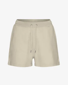 Pantalones cortos de sudadera orgánicos para mujer - Gris ostra