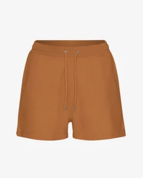 Pantalones cortos de sudadera orgánicos para mujer - Marrón jengibre