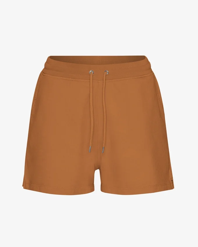 Pantalones cortos de sudadera orgánicos para mujer - Marrón jengibre