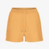 Pantalones cortos de sudadera orgánicos para mujer - Naranja arenisca