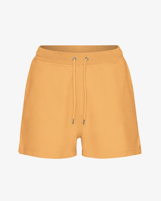 Pantalones cortos de sudadera orgánicos para mujer - Naranja arenisca