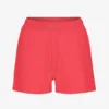 Pantalones cortos de sudadera orgánicos para mujer - Rojo mandarina