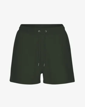 Pantalones cortos de sudadera orgánicos para mujer - Verde cazador