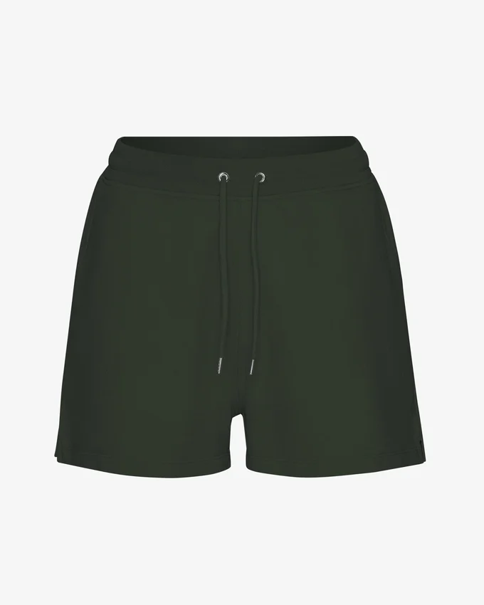 Pantalones cortos de sudadera orgánicos para mujer - Verde cazador