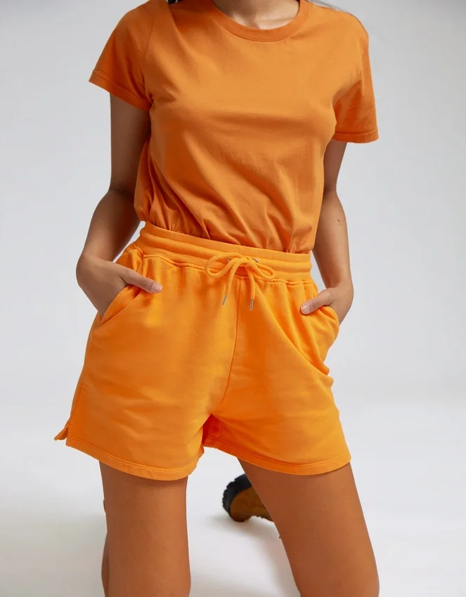 Pantalones cortos de sudadera orgánicos para mujer - Azul marino