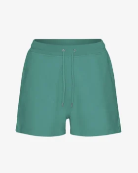 Pantalones cortos de sudadera orgánicos para mujer - Verde pino