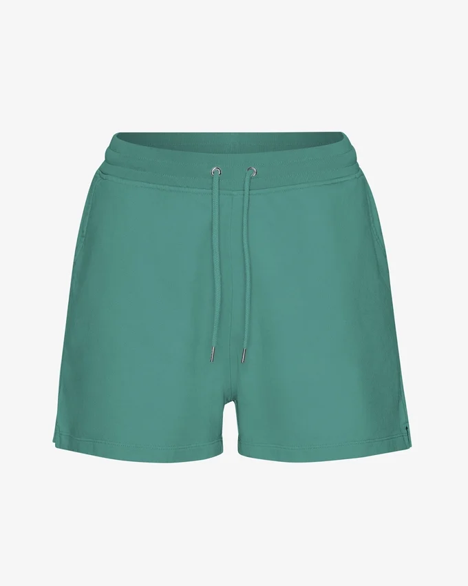 Pantalones cortos de sudadera orgánicos para mujer - Verde pino