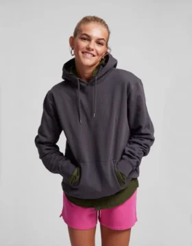 Pantalones cortos de sudadera orgánicos para mujer – Verde pino