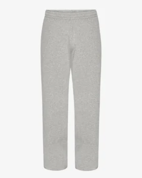 Pantalones de chándal de corte recto de algodón orgánico - Gris jaspeado