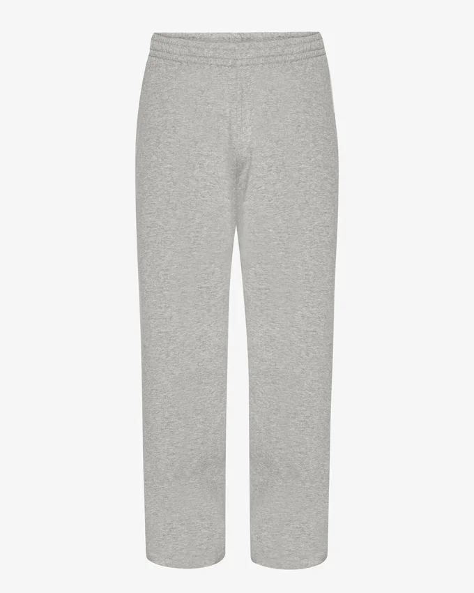 Pantalones de chándal de corte recto de algodón orgánico - Gris jaspeado