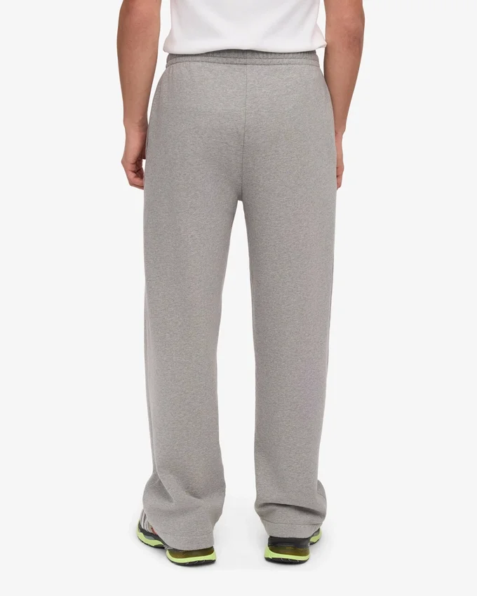 Pantalones de chándal de corte recto de algodón orgánico - Gris jaspeado