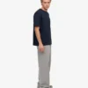 Pantalones de chándal de corte recto de algodón orgánico - Gris jaspeado