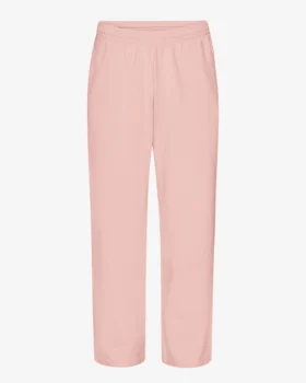 Pantalones de chándal de corte recto de algodón orgánico - Rosa descolorido