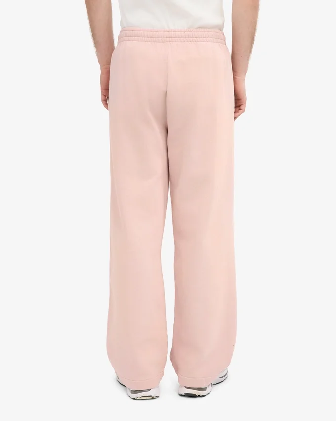 Pantalones de chándal de corte recto de algodón orgánico - Rosa descolorido