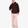 Pantalones de chándal de corte recto de algodón orgánico - Rosa descolorido