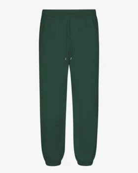 Pantalones de chándal holgados de algodón orgánico - Verde esmeralda