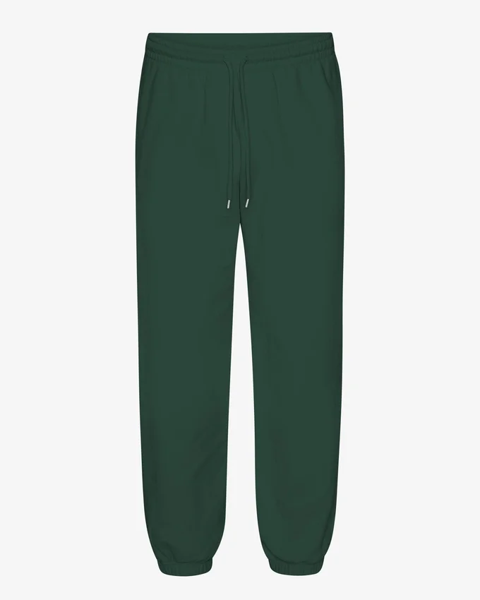 Pantalones de chándal holgados de algodón orgánico - Verde esmeralda
