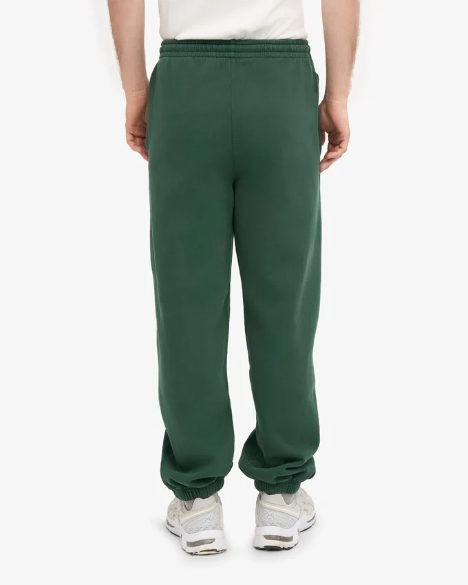 Pantalones de chándal holgados de algodón orgánico - Verde esmeralda