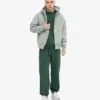 Pantalones de chándal holgados de algodón orgánico - Verde esmeralda