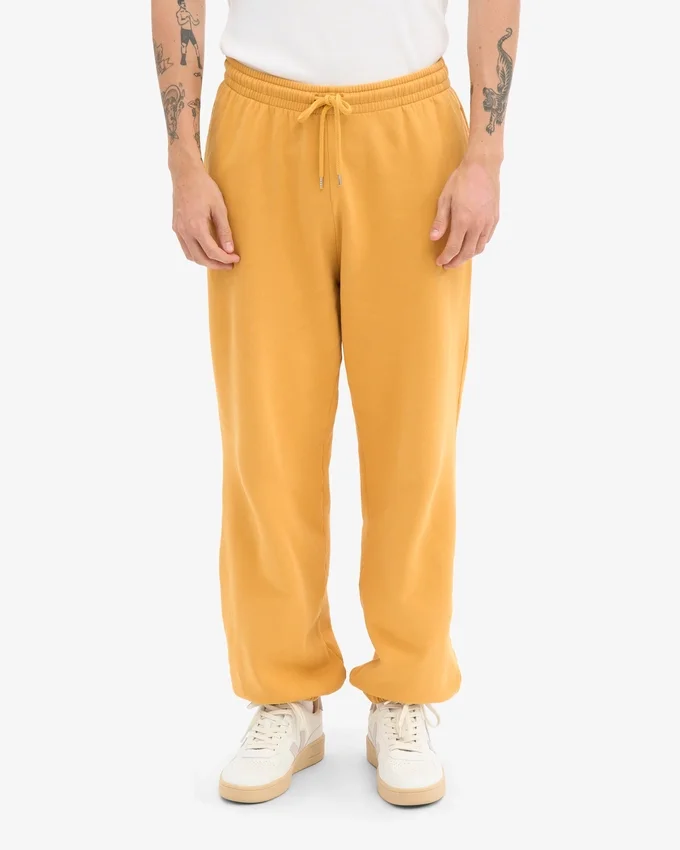 Pantalones de chándal holgados orgánicos - Amarillo quemado
