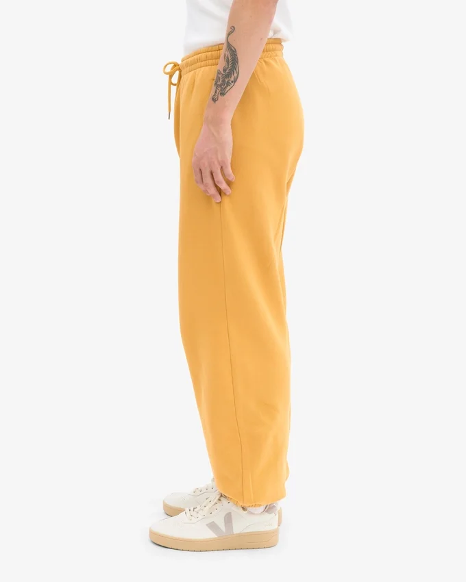 Pantalones de chándal holgados orgánicos - Amarillo quemado