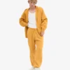Pantalones de chándal holgados orgánicos - Amarillo quemado