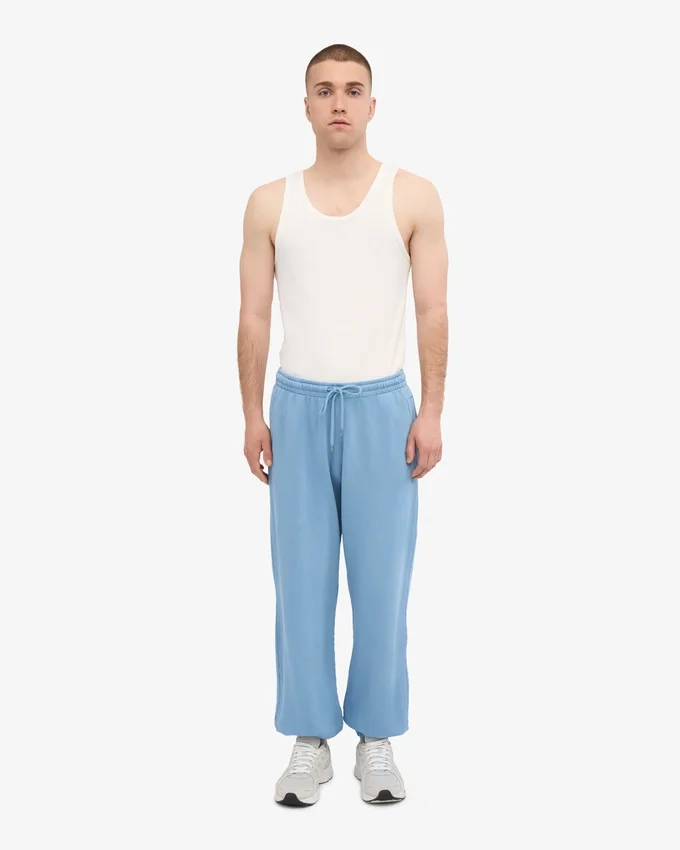Pantalones de chándal holgados orgánicos - Azul mar