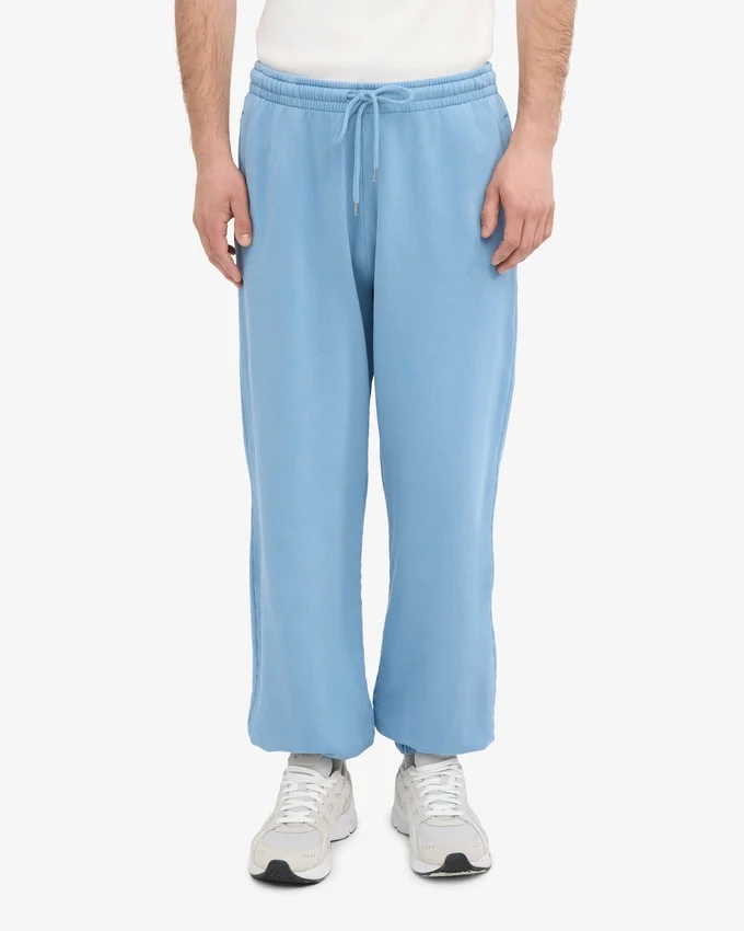Pantalones de chándal holgados orgánicos - Azul mar
