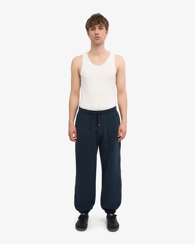 Pantalones de chándal holgados orgánicos - Azul marino