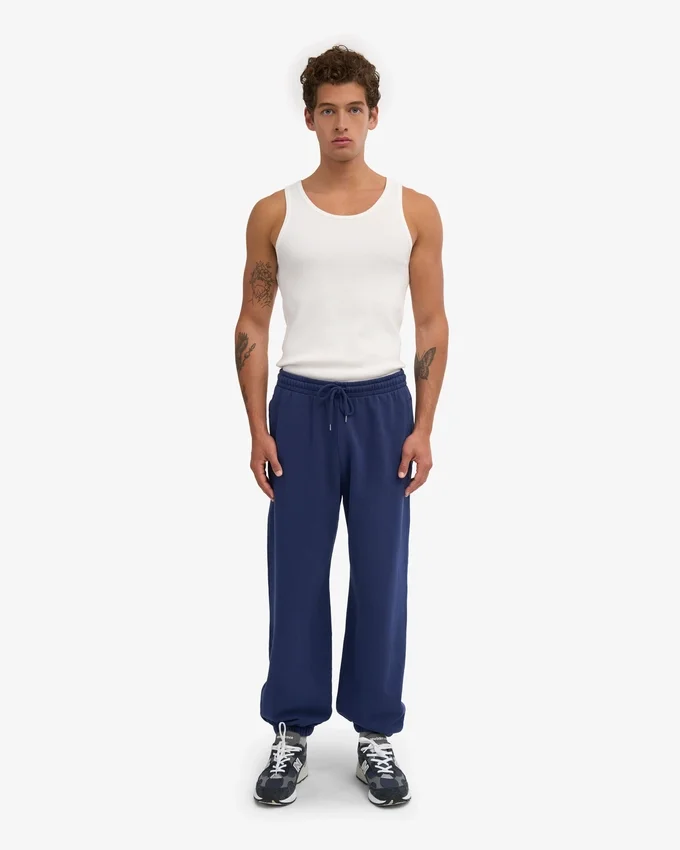 Pantalones de chándal holgados orgánicos - Azul marino