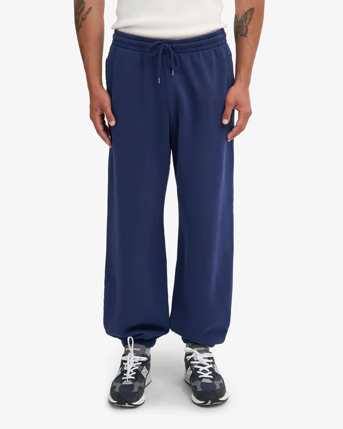 Pantalones de chándal holgados orgánicos - Azul marino