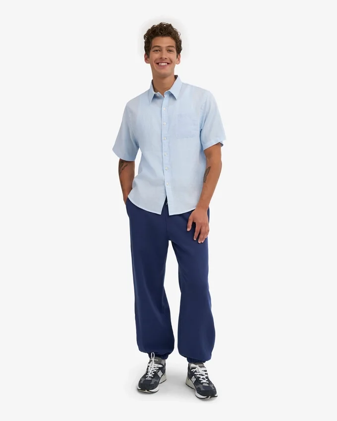 Pantalones de chándal holgados orgánicos - Azul marino