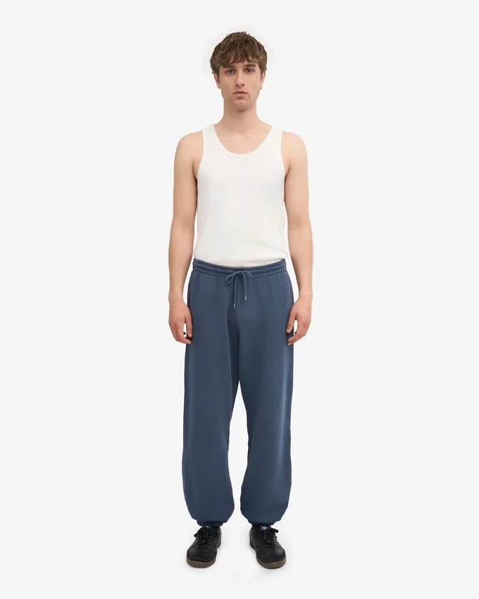 Pantalones de chándal holgados orgánicos - Azul petróleo
