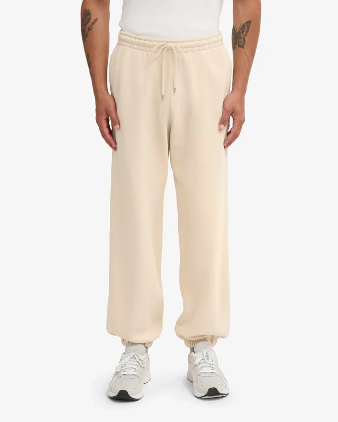 Pantalones de chándal holgados orgánicos - Blanco marfil