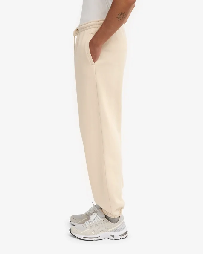 Pantalones de chándal holgados orgánicos - Blanco marfil