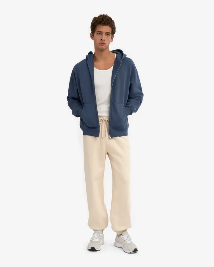 Pantalones de chándal holgados orgánicos - Blanco marfil