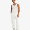 Pantalones de chándal holgados orgánicos - Blanco óptico