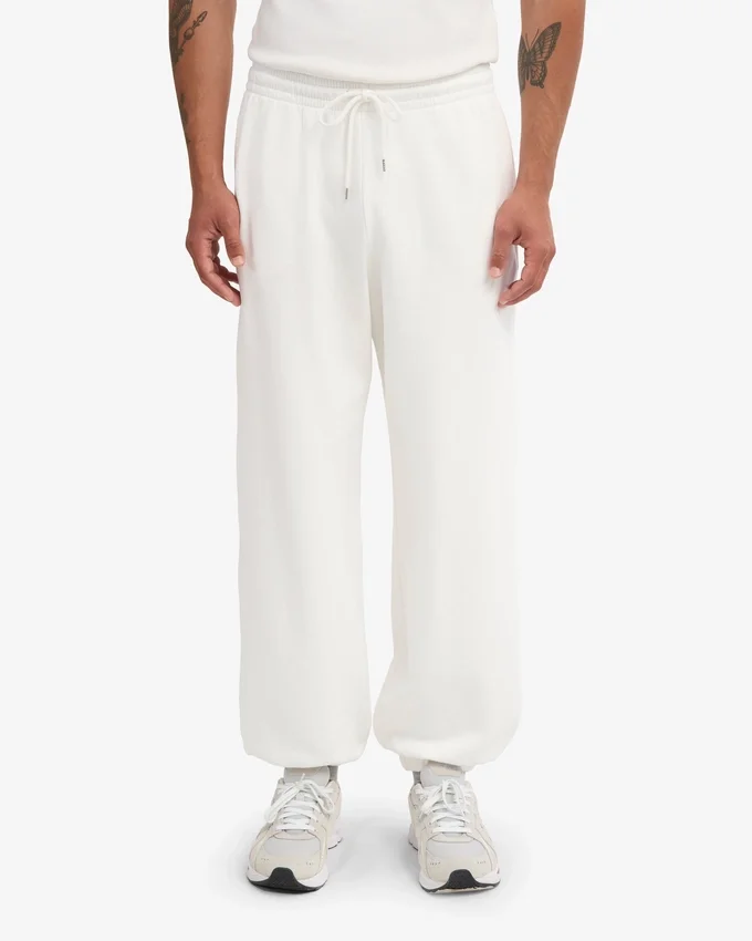 Pantalones de chándal holgados orgánicos - Blanco óptico