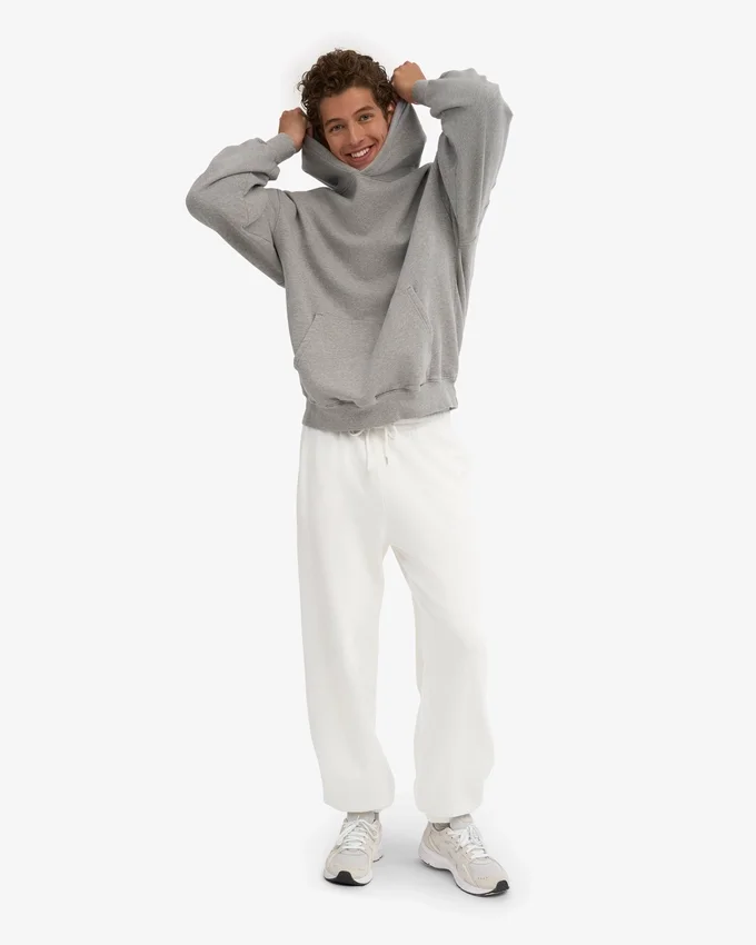 Pantalones de chándal holgados orgánicos - Blanco óptico
