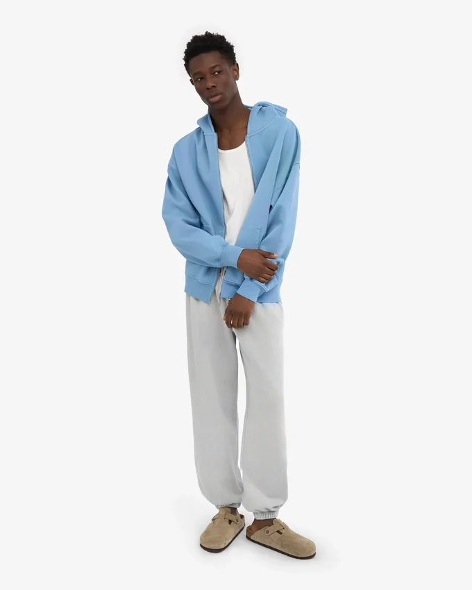 Pantalones de chándal holgados orgánicos - Gris deslavado
