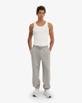 Pantalones de chándal holgados orgánicos – Gris jaspeado