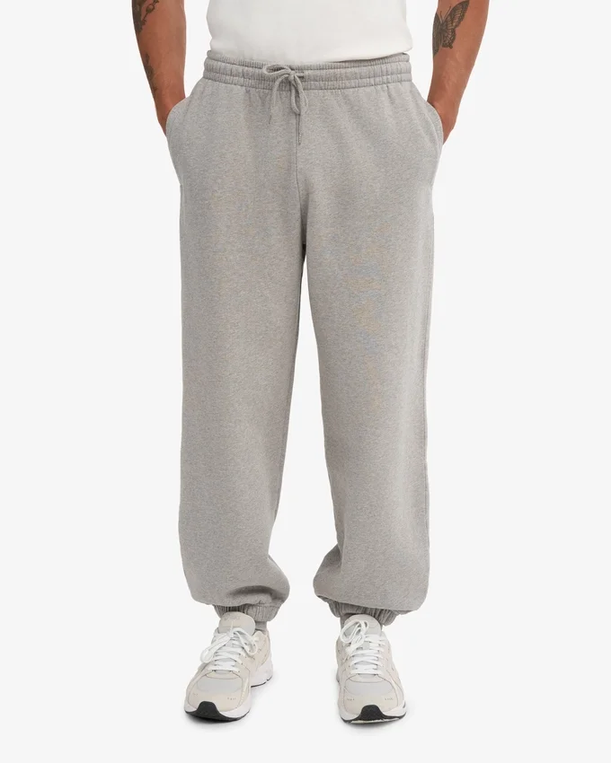 Pantalones de chándal holgados orgánicos - Gris jaspeado