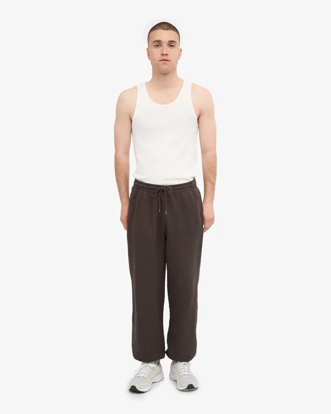 Pantalones de chándal holgados orgánicos - Marrón café