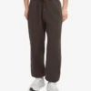 Pantalones de chándal holgados orgánicos - Marrón café