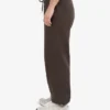 Pantalones de chándal holgados orgánicos - Marrón café